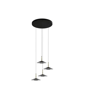 ORION * COLGANTE CIRCULAR NEGRO/CUERO  4L LED  32W  3000K